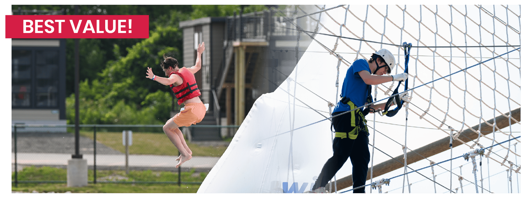 Thrill Seekers Bundle ticket starting at $44 per person, includes unlimited access to Bear Paw Beach, Mini Land amenities, Bear Paw Ropes Course, Slide Hill, and Adventure Island. Signed waiver required. For ages 6 and up. Thrill Seekers Bundle ticket starting at $44 per person, includes unlimited access to Bear Paw Beach, Mini Land amenities, Bear Paw Ropes Course, Slide Hill, and Adventure Island. Signed waiver required. For ages 6 and up.